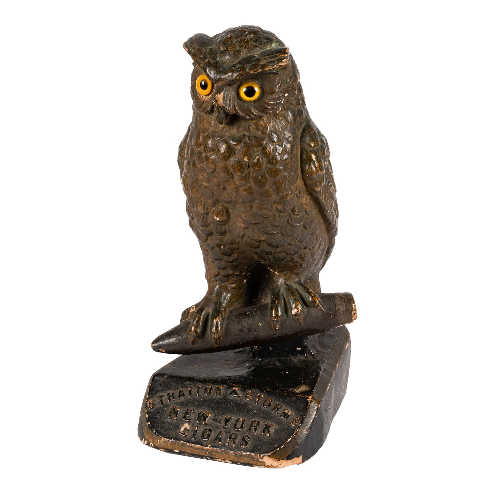 A Countertop Cigar Advertising Figure of an Owl (1 of 11)