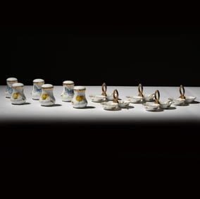 A Group of Anna Weatherley Designs Porcelain Salts and Peppers