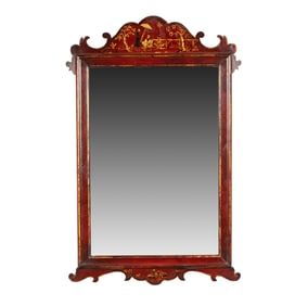 A Chinoiserie Painted Mirror