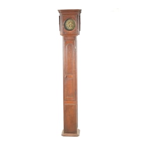 A Continental Oak Tall Case Clock