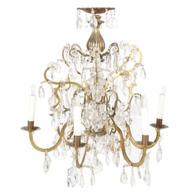 A French Crystal Six-Light Chandelier