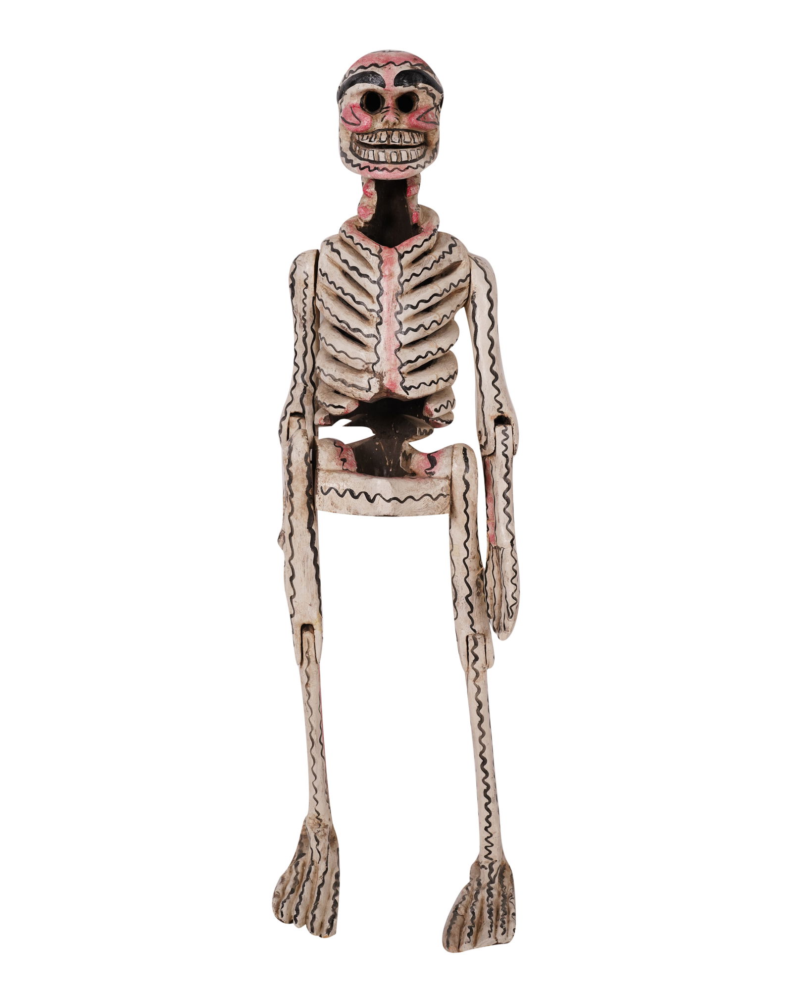 A Mexican Folk Art Painted Wood Skeleton (1 of 12)