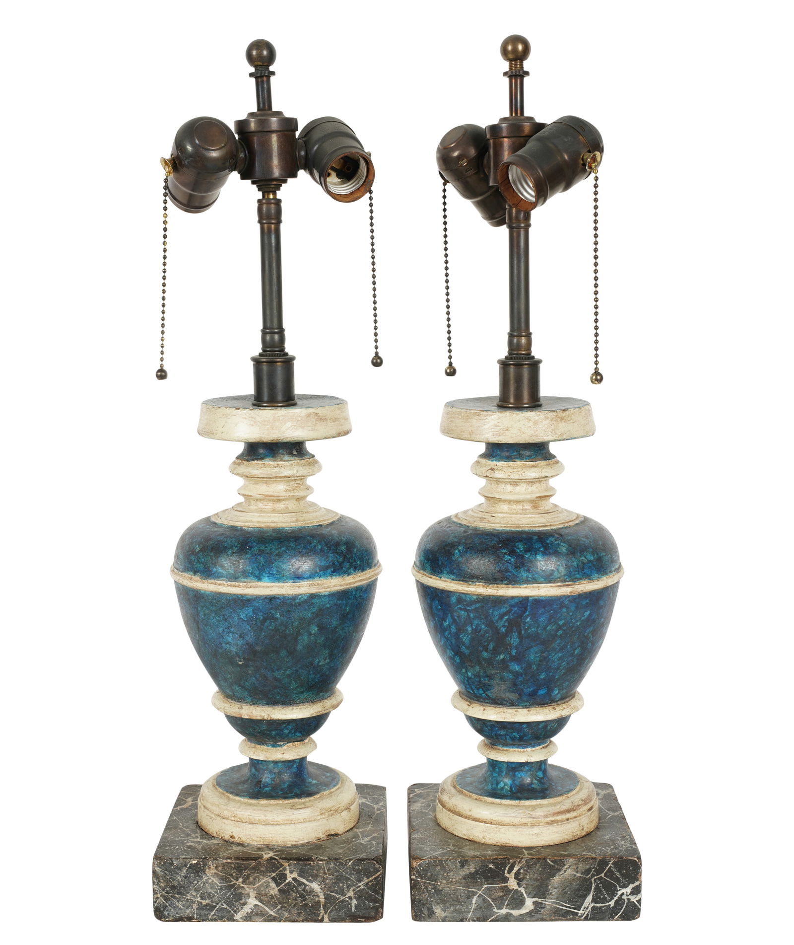 A Pair of Minton-Spidell Blue-PaintedTable Lamps (1 of 10)