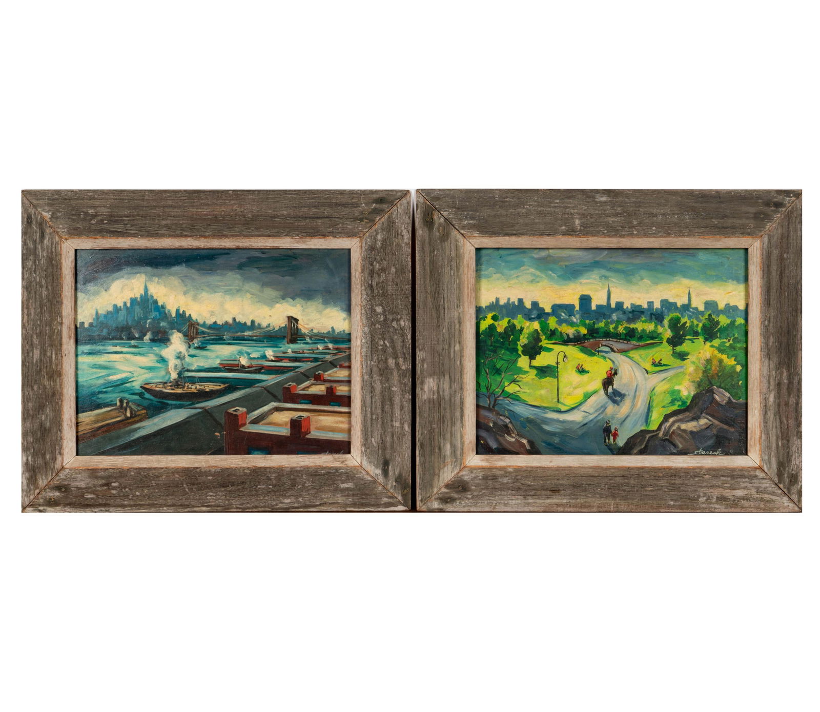 Edgar Stareck (1917-1987): Two Works (New York City Scenes) (1 of 12)