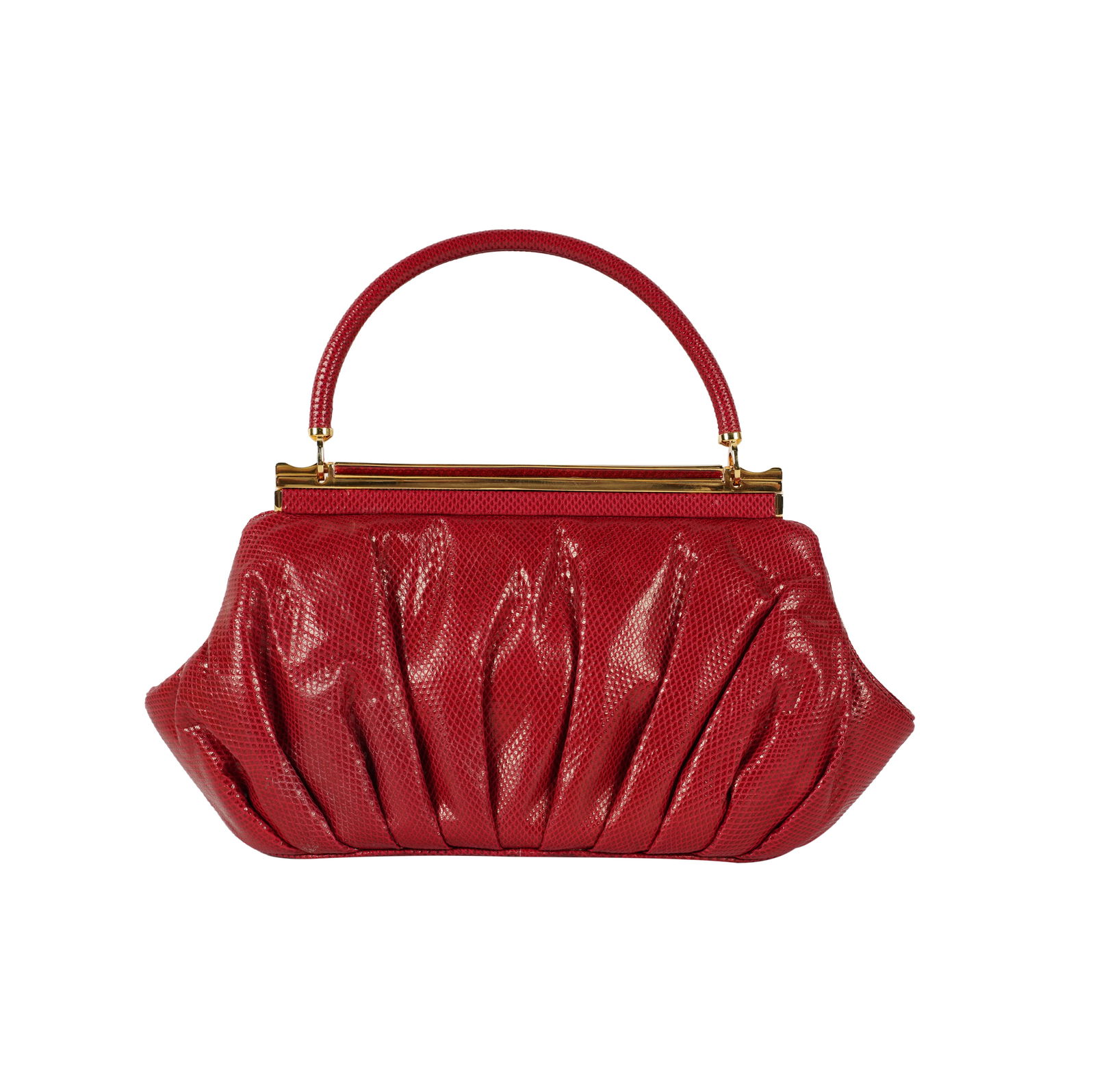 A Judith Leiber Red Lizard Purse (1 of 9)