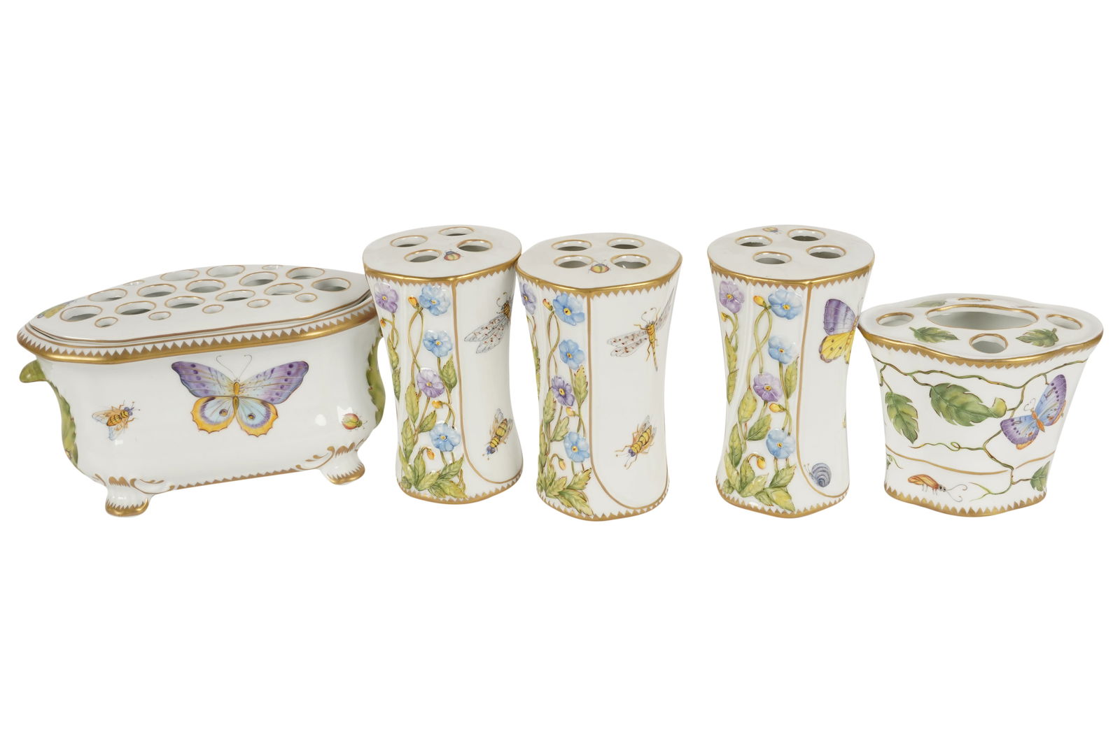 A Group of Anna Weatherley Designs Porcelain Flower Frogs (1 of 7)
