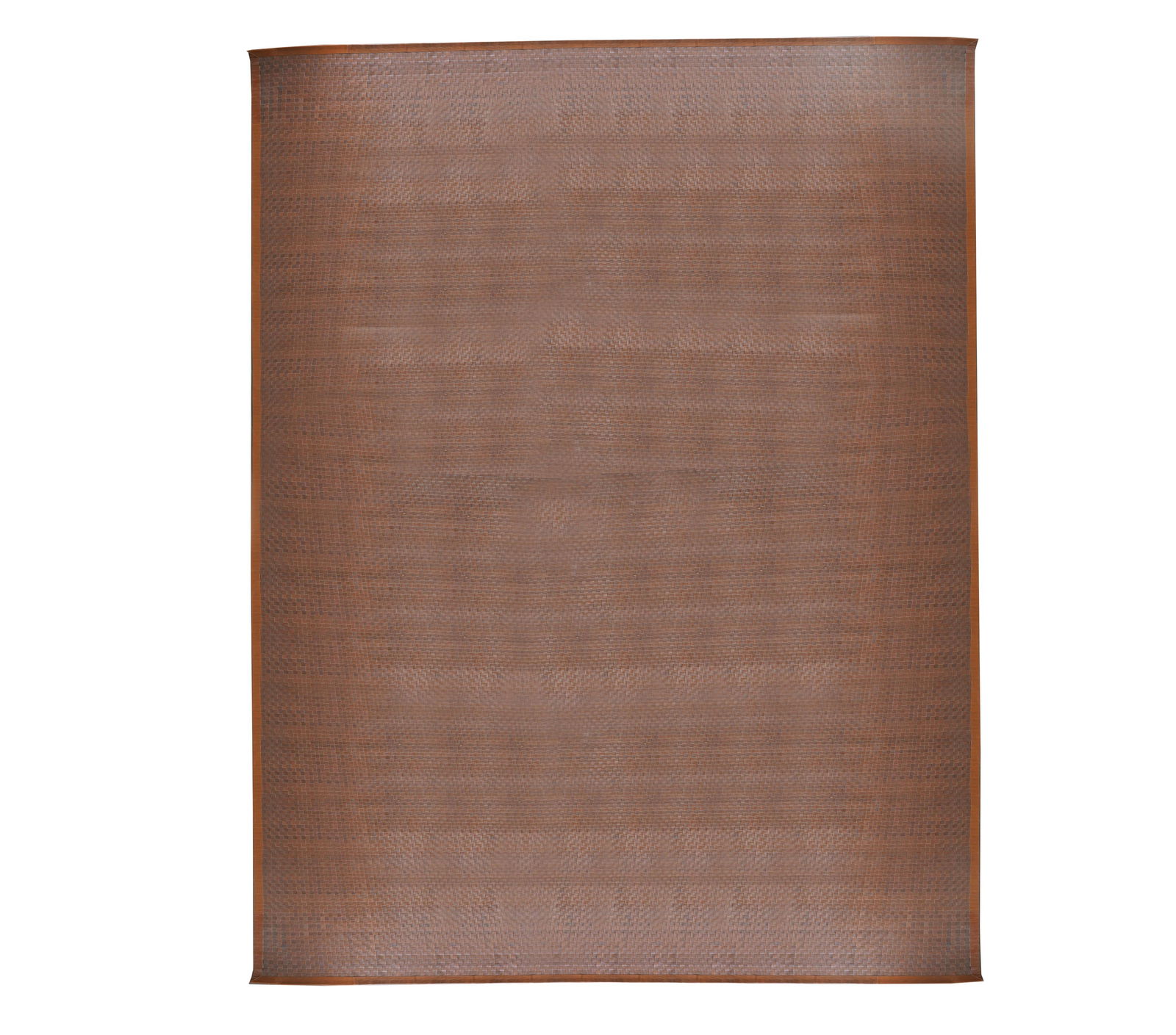 A Brown Woven Leather Area Rug (1 of 10)