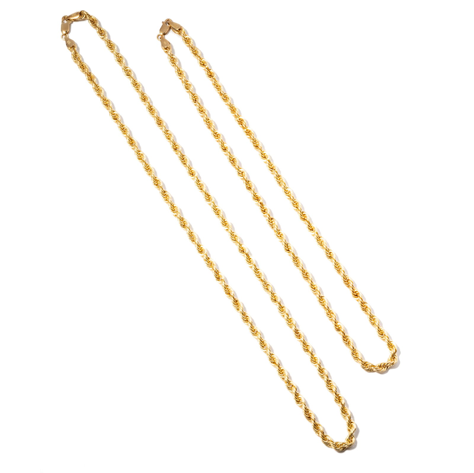 Two 10 Karat Yellow Gold Rope Chains (1 of 7)