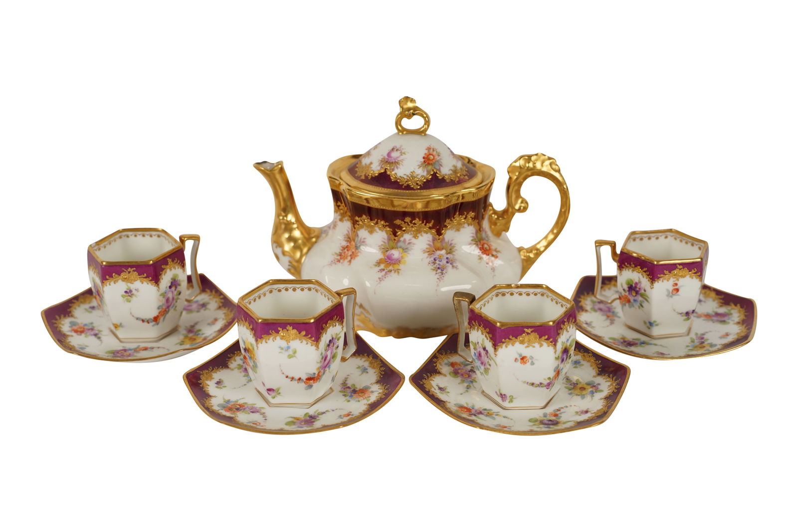 A Richard Klemm Dresden Porcelain Tea Service (1 of 9)