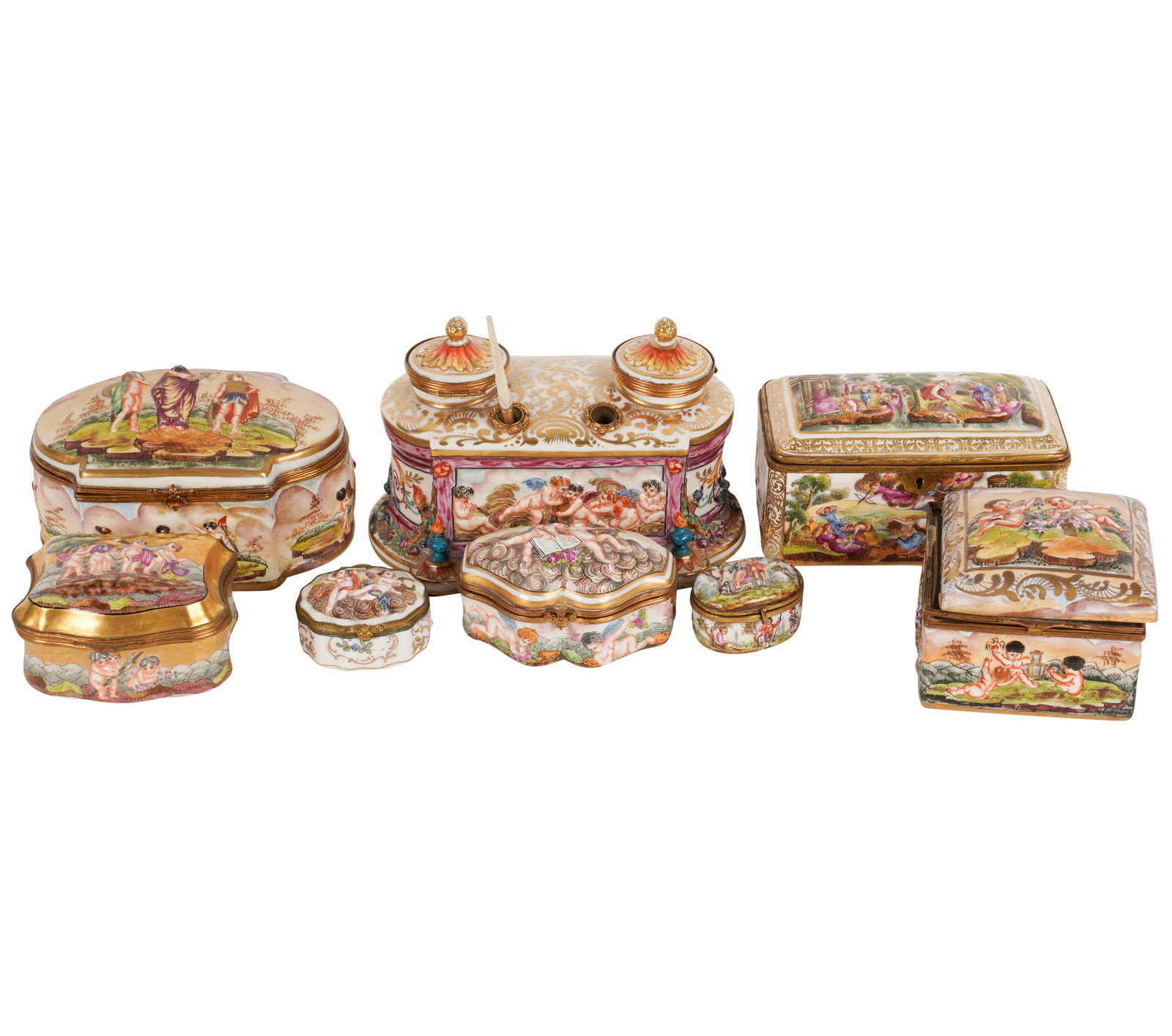 A Group of Capodimonte Porcelain Table Articles (1 of 12)