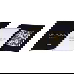 Henry Grossman(1936 - 2023): Kaleidoscope Eyes: A Day In The Life of SGT. Pepper Book: 2008; ed. 1018/1967; published by Curvesbender Press; comprising a book of photographs, hand-signed by Grossman (11 1/4 x 11 1/4 x 1 1/2 in.), and four offset lithograph prints, signed in print