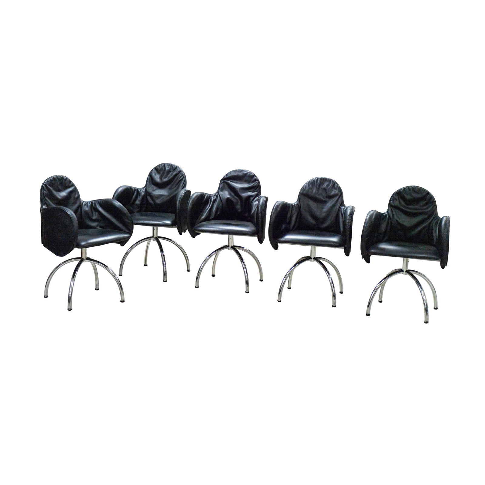 Vico Magistretti for De Padova Set of Five Incisa Armchairs (1 of 8)