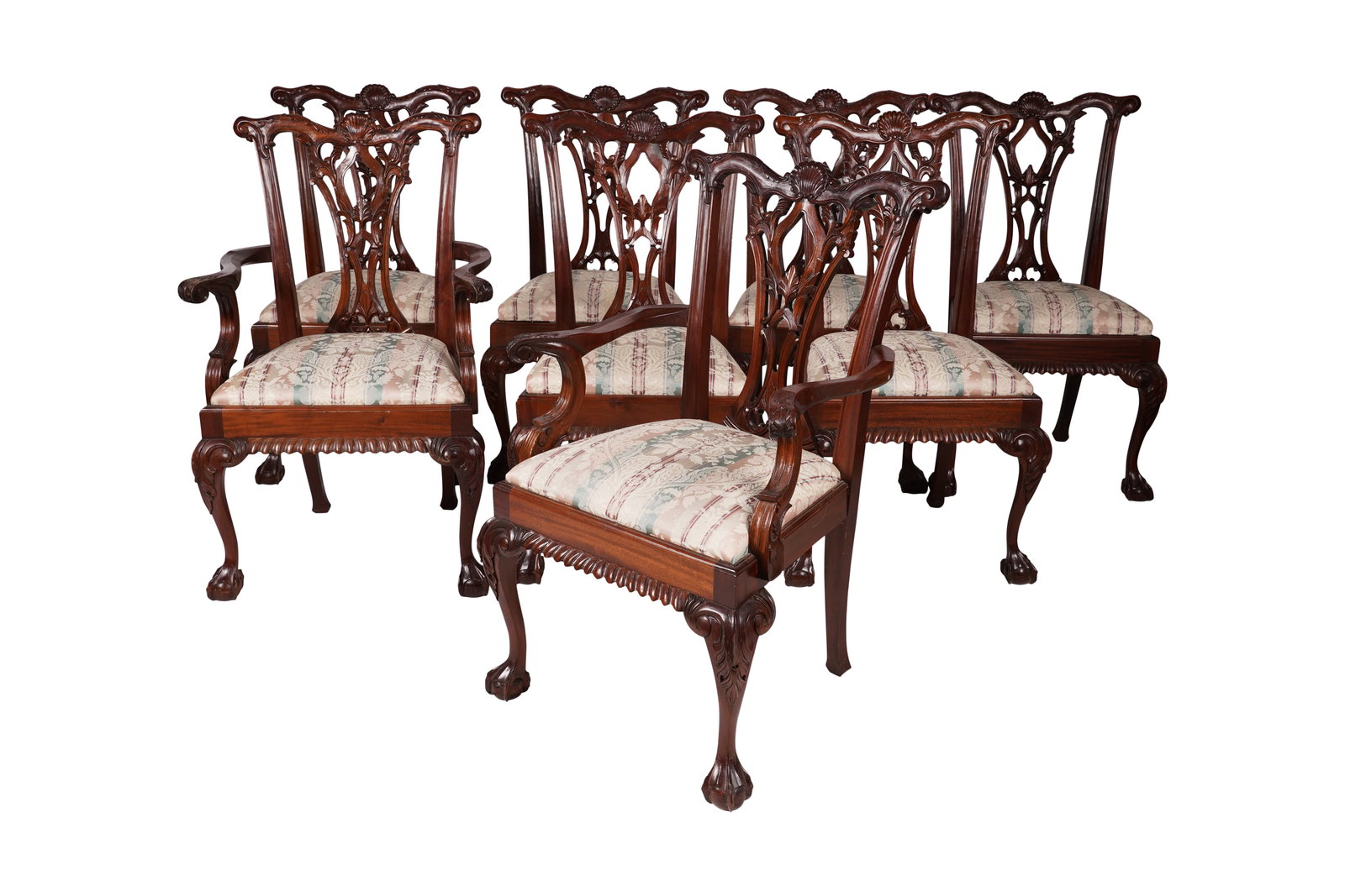 A Set of Chippendale-Style Dining Chairs (1 of 11)