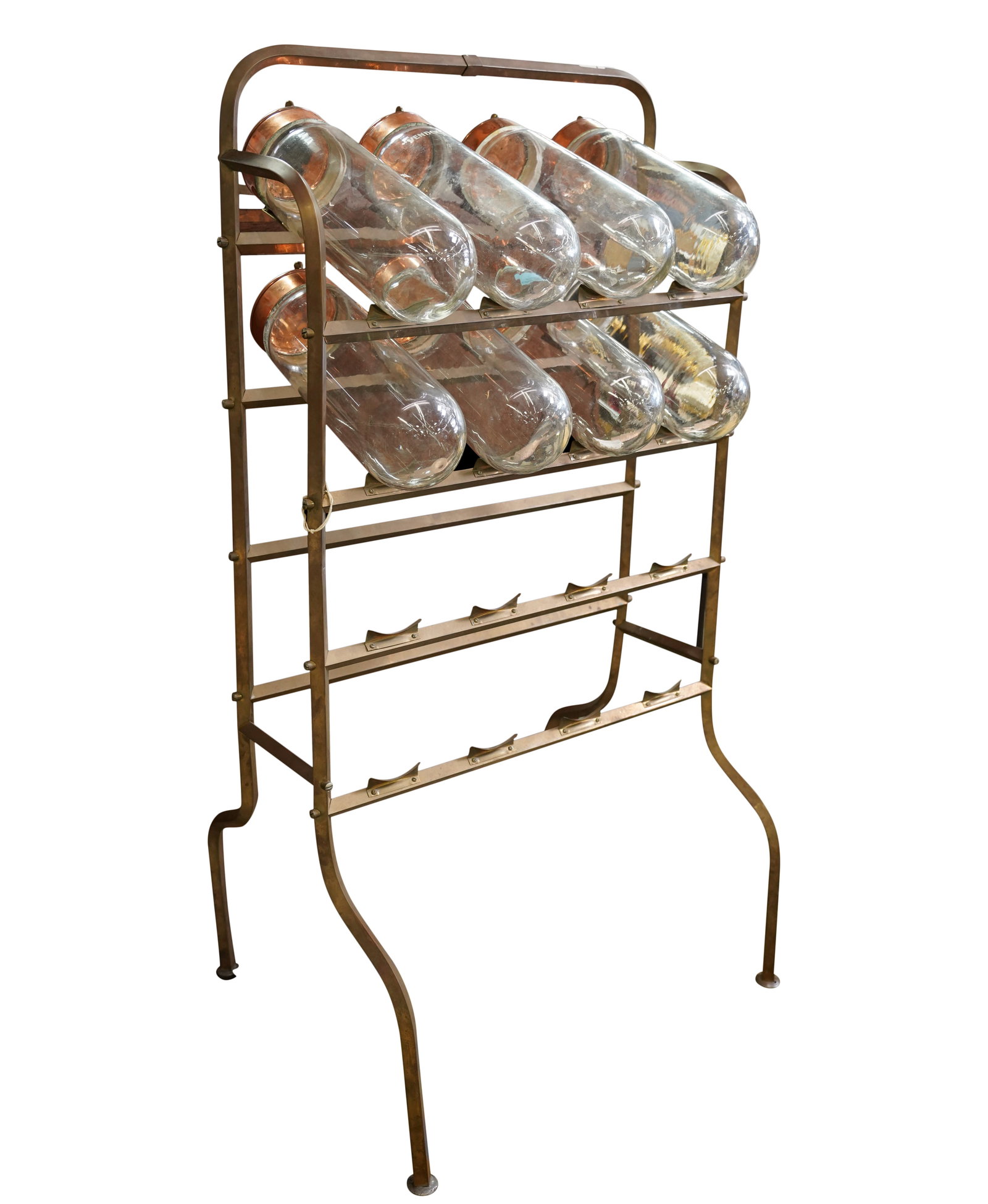 A Set of Vendosolo Glass and Copper Candy Jars on Stand (1 of 12)