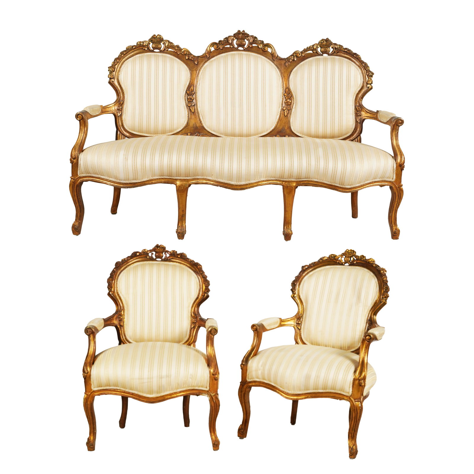 A Rococo Revival Giltwood Salon Suite (1 of 14)