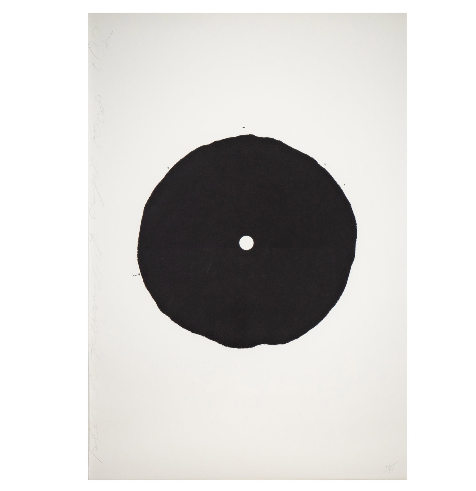 Donald K. Sultan (B. 1951): Black Trumpet: Donald K. Sultan American B. 1951 Black Trumpet aquatint on wove paper 2008; ed. 12/30; signed "DS", titled and dated in pencil along left edge, numbered in pencil lower right; published by Poligrafa,