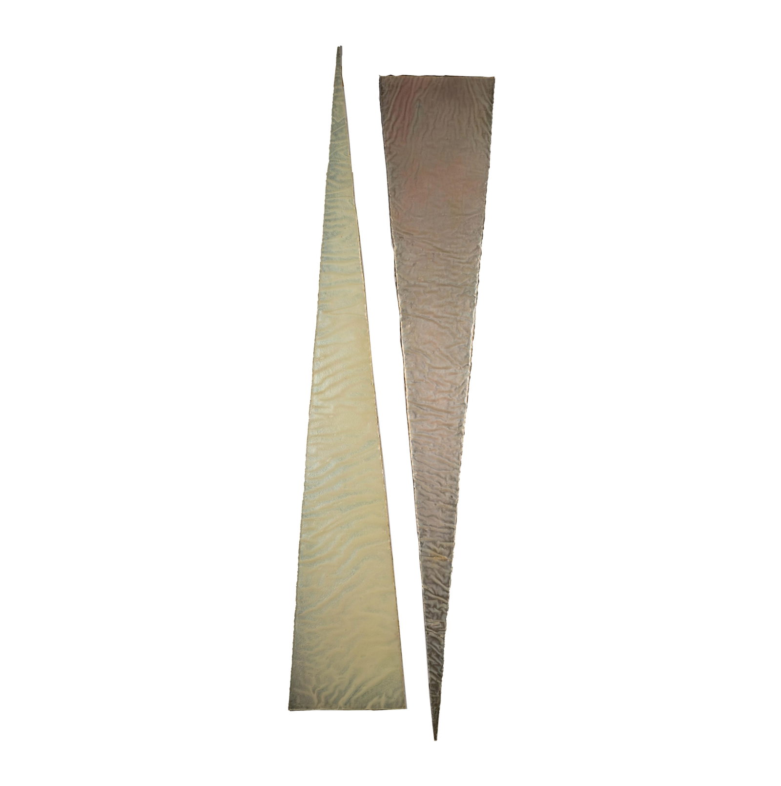 Florence Miller Pierce (1918-2007): Two Works- Spire No. 3 and Spire No. 4: Florence Miller Pierce American 1918-2007 Two Works- Spire No. 3 and Spire No. 4 each: resin 1988; signed, titled and dated verso Each: 90 1/2 x 15 1/2 in. (229.9 x 39.4 cm.) Provenance: Property from