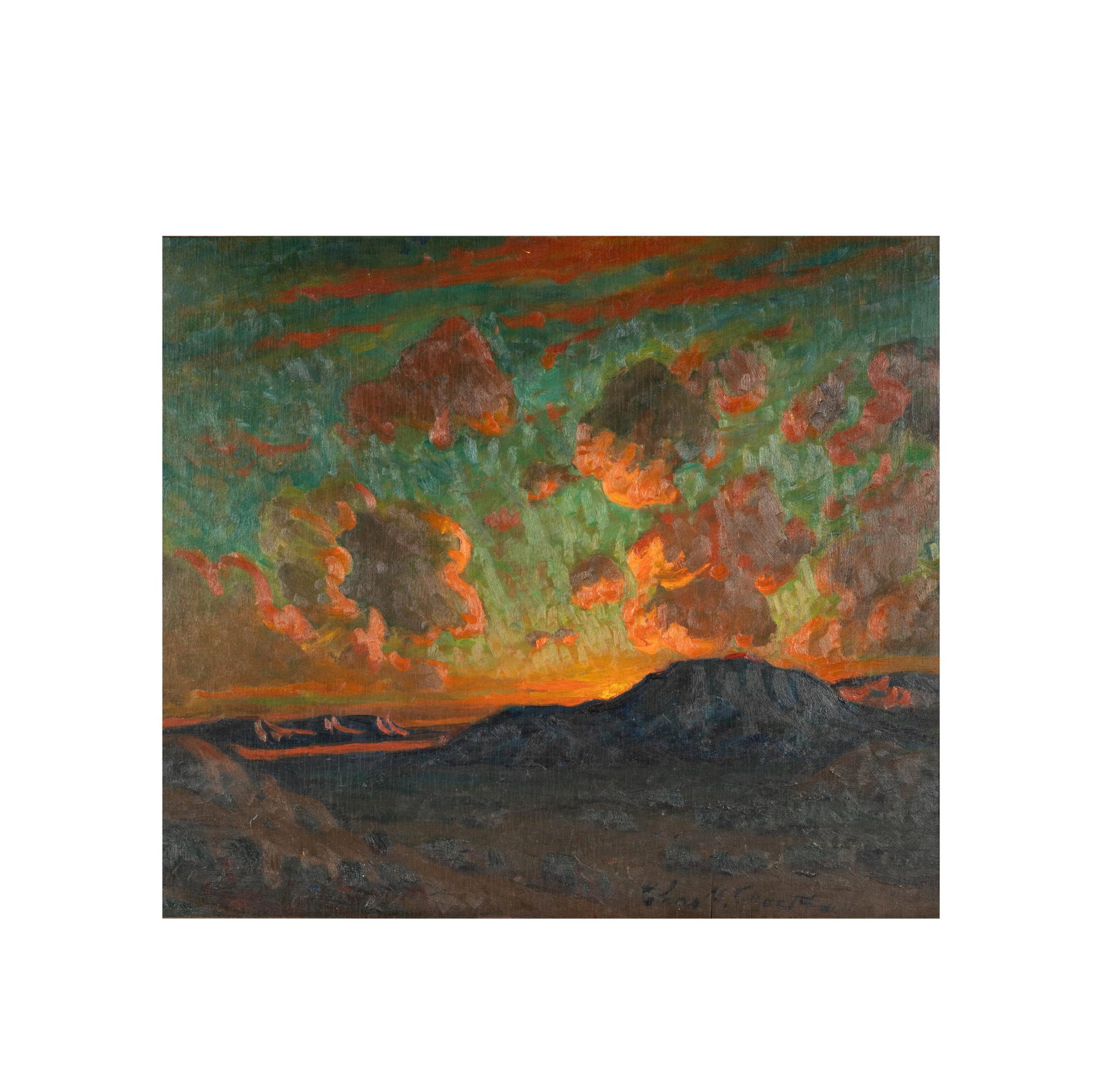 Charles Mathew Crocker (1877-1950): South West Sunset: Charles Mathew Crocker 1877-1950 South West Sunset oil on board signed lower right 26 x 30 in. (66 x 76.2 cm.)