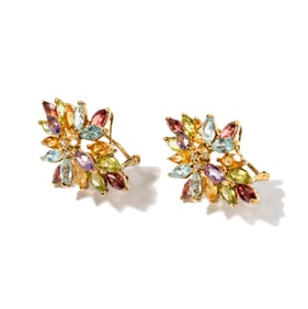 14 Karat Yellow Gold Gem-set Earrings