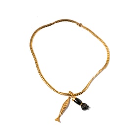 14 Karat Yellow Gold Charm Necklace