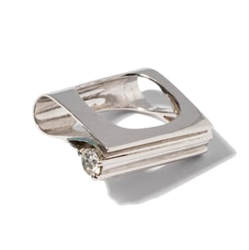 14 Karat White Gold Diamond Ring