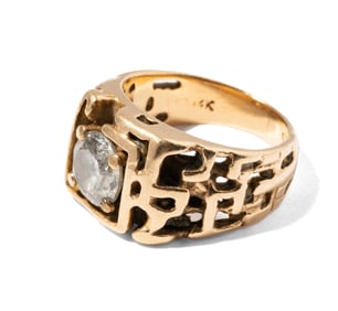 14 Karat Yellow Gold Diamond Ring