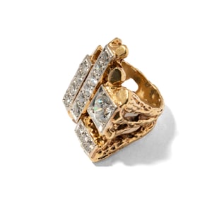 14 Karat Yellow Gold Diamond Ring