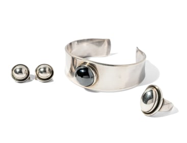 Georg Jensen Group Of Sterling Jewelry