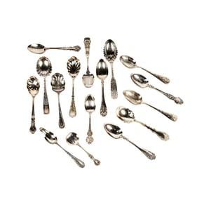 A Group of American Sterling and Silverplate Spoons