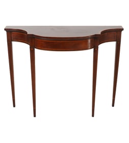 A Mahogany Serpentine Console Table