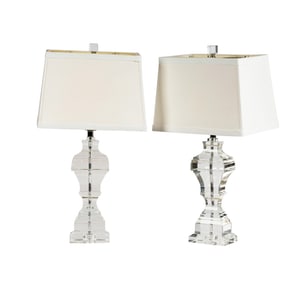 A Pair of Glass Table Lamps