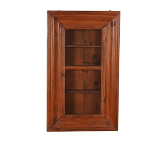 An American Stained Pine Wall-Mounted Cabinet