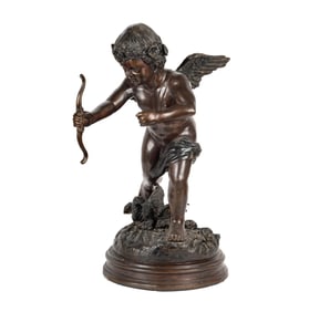 A Bronze Figure of Cupid