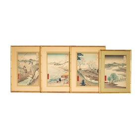 Four Japanese Color Woodblock Prints
