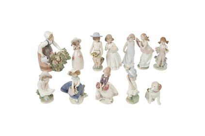 A Group of Lladro Porcelain Figures