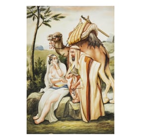 A Painted Porcelain Plaque