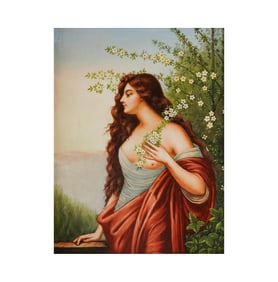 A Painted Porcelain Plaque