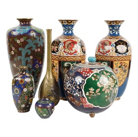 A Group of Cloisonne Vases