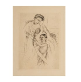 After Mary Cassatt (1844-1926): Looking Into The Hand Mirror No. 2