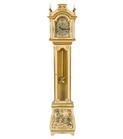 A Painted Tall Case Clock