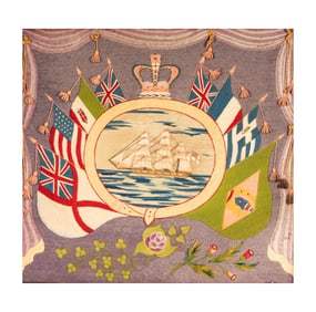 An English Woolwork Picture or Woolie