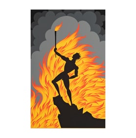 Erte (Romain De Tirtoff 1892-1990): Fire