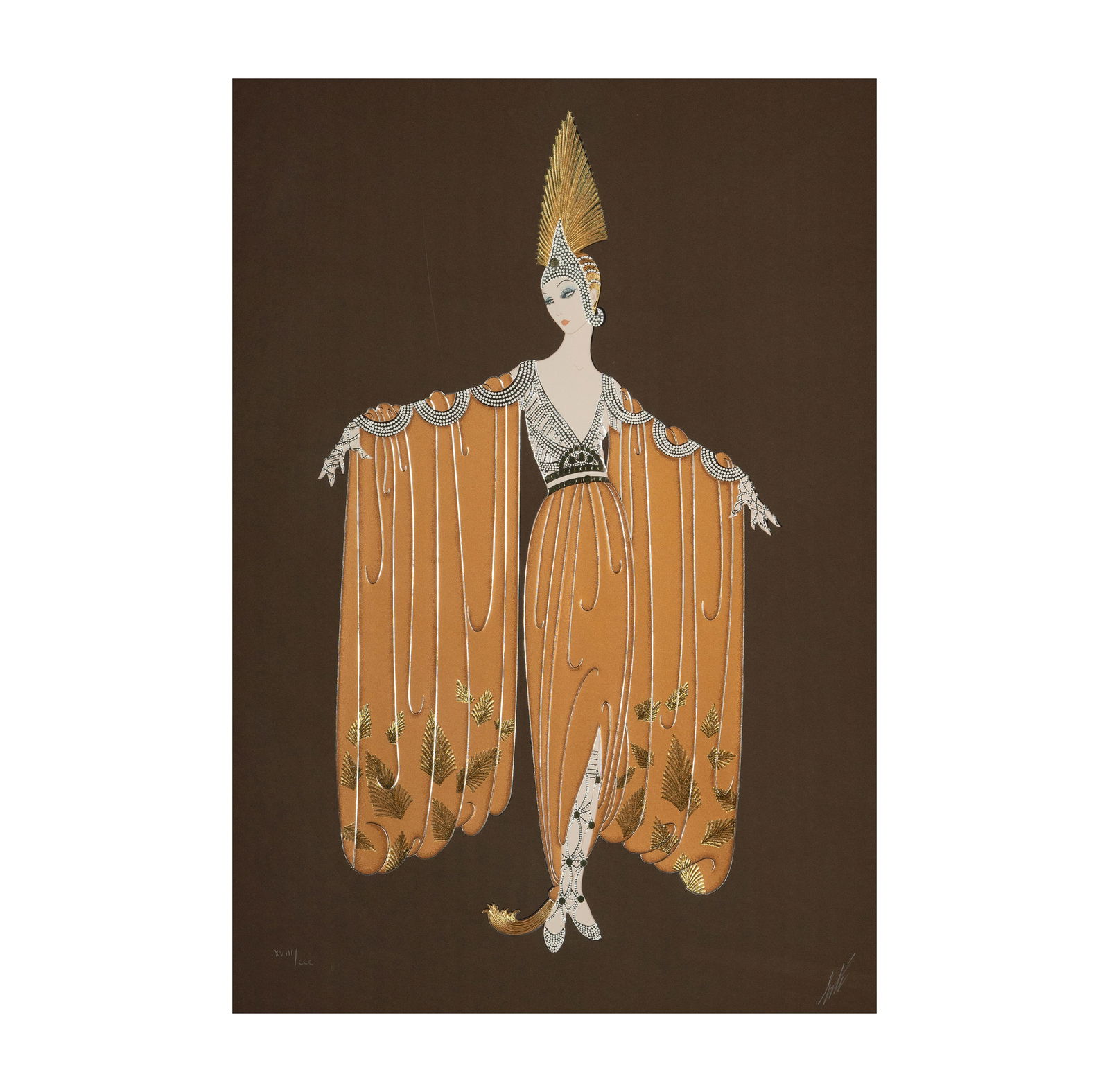 Erte (Romain de Tirtoff 1892-1990): Gown Orientale (1 of 11)