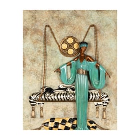 Erte (Romain de Tirtoff 1892-1990): Pillow Swing
