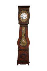 A French Grain-Painted Morbier Tall Case Clock