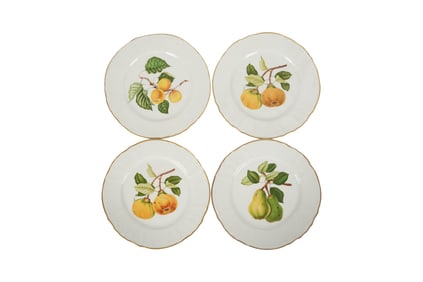 A Set of Four Anna Weatherley Designs Porcelain Dinner Plates