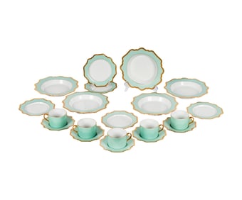 An Anna Weatherly Designs Porcelain Breakfast Set for Five