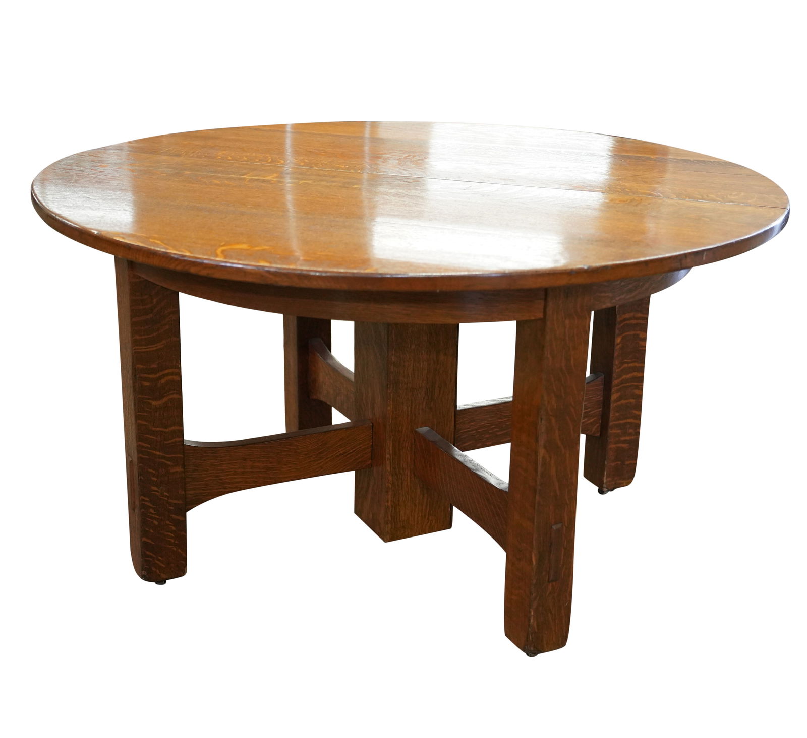 A Gustav Stickley Arts and Crafts Oak Extending Dining Table (1 of 9)