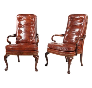 A Pair of Hickory Chair Co. Armchairs