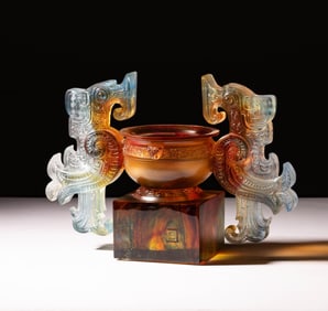 A Liuli Pate de Verre Vessel